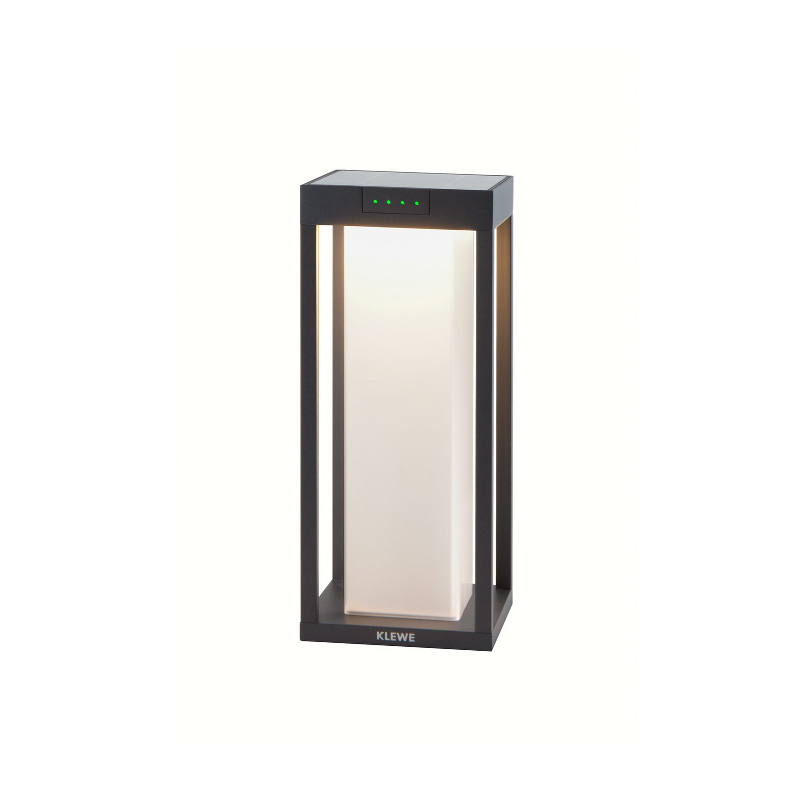 KLEWE LED lamp op zonne-energie RADIA MINI MOON, antraciet, 35 cm, IP65